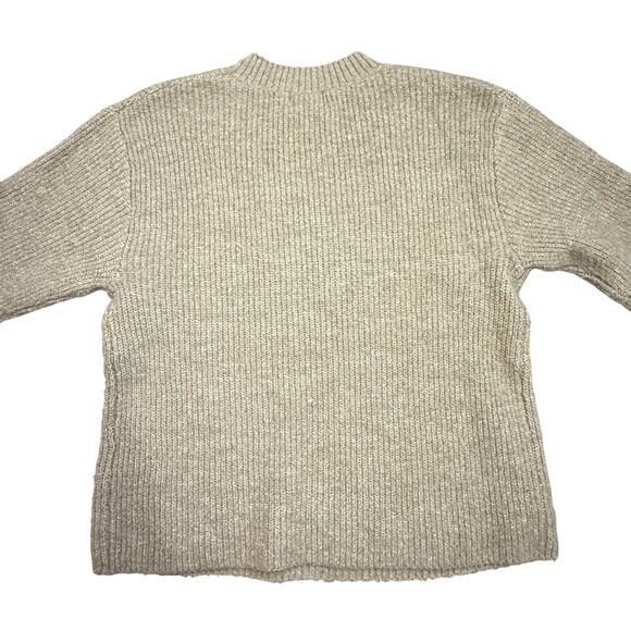 H&M Tan Wool Blend Crew Neck Ribbed Sweater XS - Picture 5 of 5